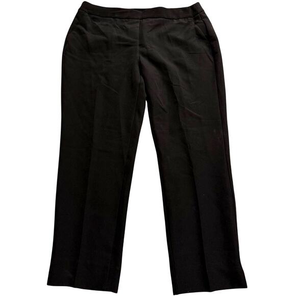 DressBarn Pull On Ponte Dress Pants Career Office Ankle Womens 12 Petite Black - Picture 1 of 9